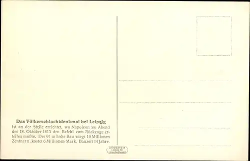 Ak Leipzig, Völkerschlachtdenkmal