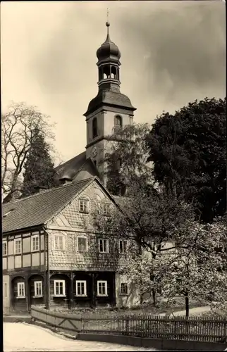 Ak Großschönau in der Oberlausitz Sachsen, Blick zur Kirche