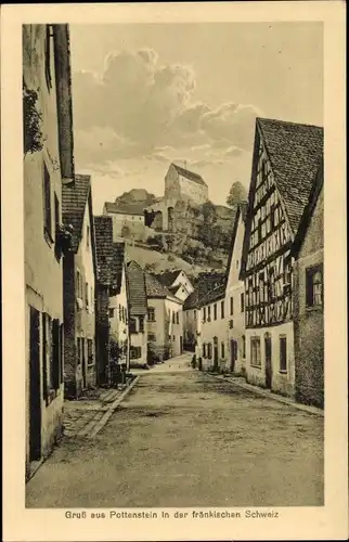 Ak Pottenstein in Oberfranken, Straßenpartie