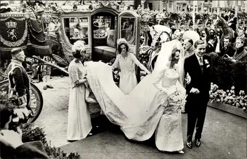 Ak Prinzessin Beatrix der Niederlande, Prinzgemahl Claus von Amsberg, Hochzeit, 10.03.1966