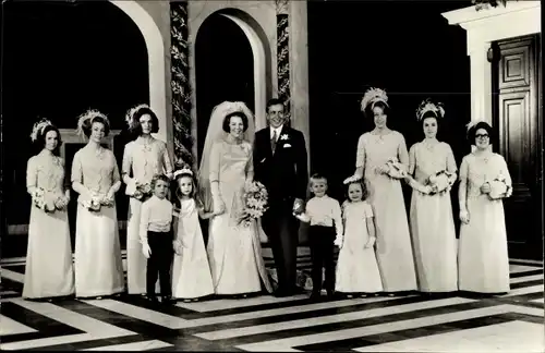 Ak Hochzeit Claus von Amsberg und Prinzessin Beatrix der Niederlande 1966