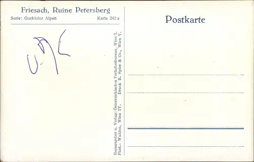 Ak Friesach in Kärnten, Ruine Petersberg