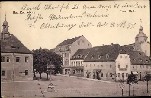 Ak Ronneburg in Thüringen, Oberer Markt