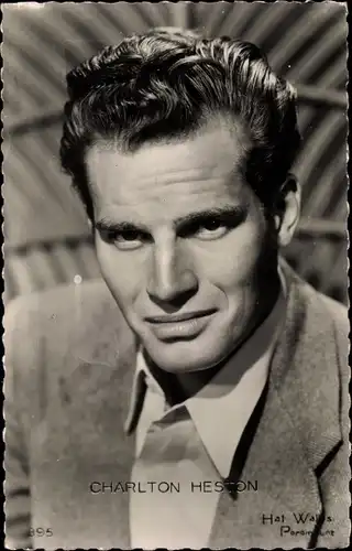 Ak Schauspieler Charlton Heston, Portrait