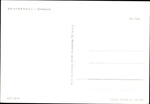 Ak Herrnhut in der Oberlausitz Sachsen, Kirchensaal