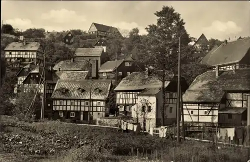 Ak Rosental Hirschfelde Zittau in Sachsen, Ortsansicht, Fachwerkhäuser