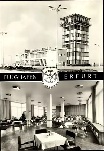 Ak Erfurt in Thüringen, Flughafen, Innenansicht, Tower