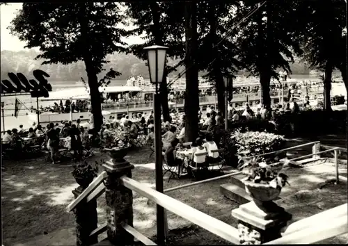 Ak Woltersdorf bei Berlin, HO-Gaststätte Bellevue, Terrasse