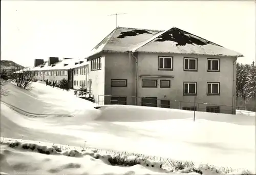 Ak Munschwitz Leutenberg in Thüringen, Sanatorium Löhma, Winter