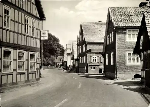 Ak Hinternah Schleusingen Thüringen, Straßenansicht