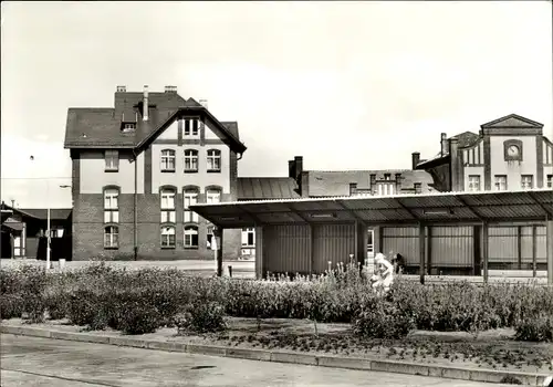 Ak Burg bei Magdeburg, Am Bahnhof