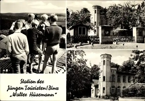 Ak Ostseebad Binz auf Rügen, Granitz, Station der jungen Touristen Walter Husemann