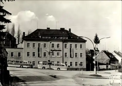 Ak Bärenstein im Erzgebirge, Hotel Haus Bärenstein, Busse