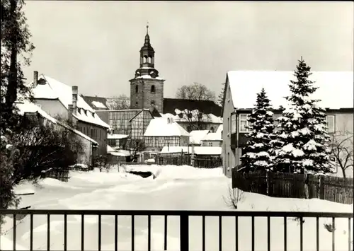 Ak Bad Berka in Thüringen, Klein Venedig, Winteransicht, Kirche