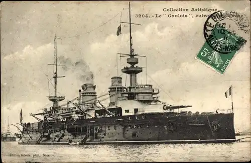 Ak Französisches Kriegsschiff, Le Cuirassé Le Gaulois