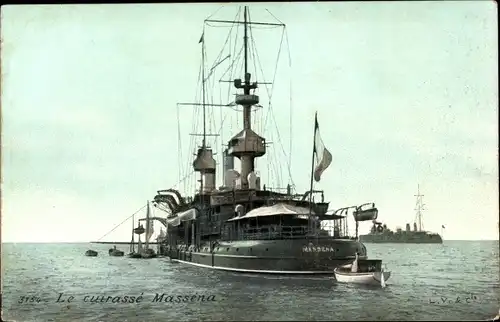 Ak Französisches Kriegsschiff, La cuirasse Massena