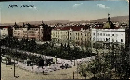 Ak Zagreb Kroatien, Panorama