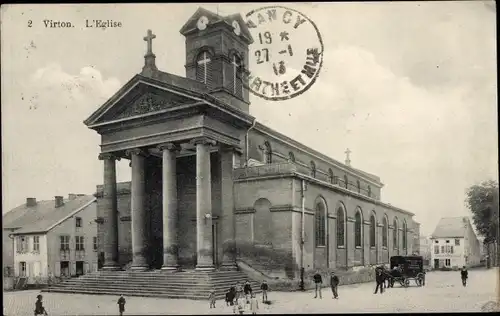 Ak Virton Wallonie Luxemburg, Die Kirche