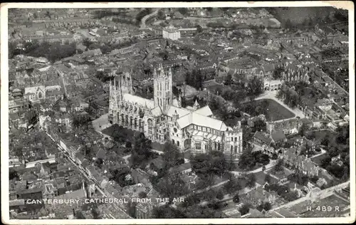 Ak Canterbury Kent England, Cathedral from the air