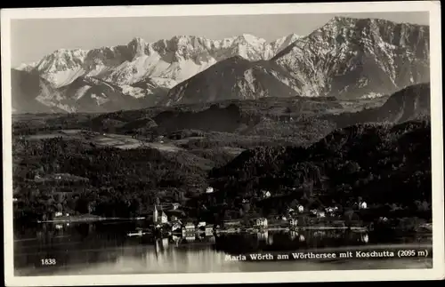 Ak Maria Wörth am Wörthersee Kärnten, Panorama mit Koschutta