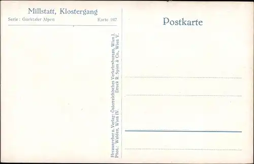Ak Millstatt am See Kärnten, Klostergang
