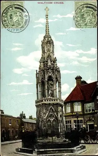 Ak Waltham Abbey Essex England, Cross