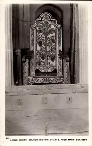 Ak Combe Martin South West England, Chruch Bishops Chair & Poor Man's Box