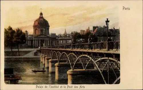 Ak Paris I, Pont des Arts, Palast des Instituts