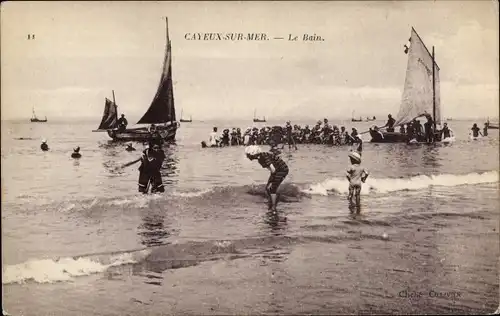 Ak Cayeux sur Mer Somme, Le Bain