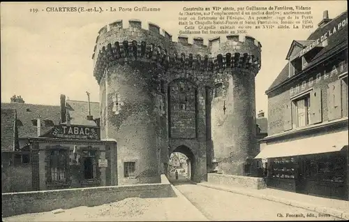 Ak Chartres Eure et Loir, La Porte Guillaume