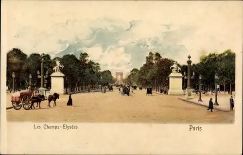 Ak Paris VIII Arrondissement Élysée, die Champs-Elysees