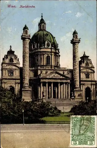 Ak Wien 1 Innere Stadt, Karlskirche