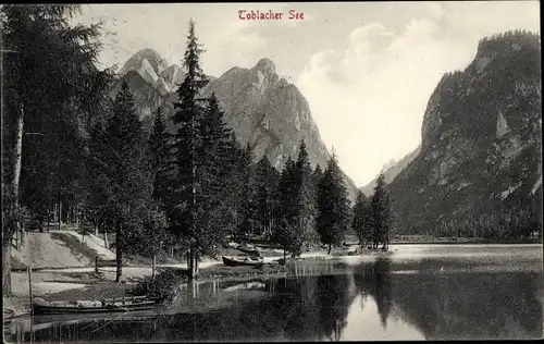 Ak Toblach Dobbiaco Südtirol, Toblacher See