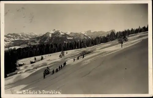 Ak Dornbirn in Vorarlberg, Skipartie am Bödele
