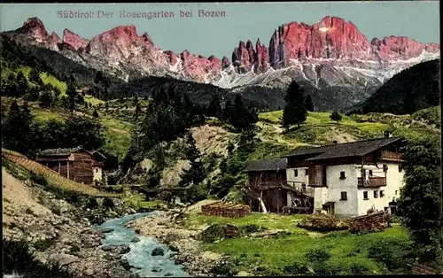 Ak Bozen Bolzano Südtirol, Rosengarten