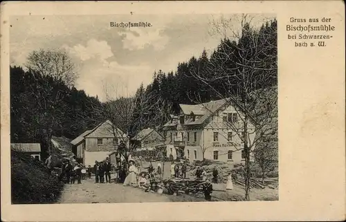 Ak Bischofsmühle Helmbrechts in Oberfranken, Ortsansicht