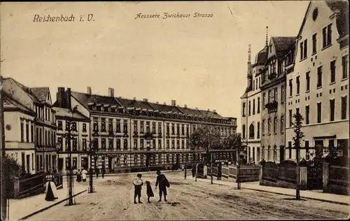 Ak Reichenbach im Vogtland, Äußere Zwickauer Straße