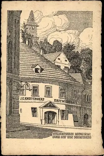 Ak Bruck an der Mur Steiermark, Wienderstraße, Blick auf den Schlossberg, Gastwirtschaft