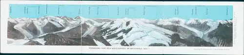 Klapp Ak Tirol Österreich, Ötztaler Alpen von der Kreuzspitze, Panorama