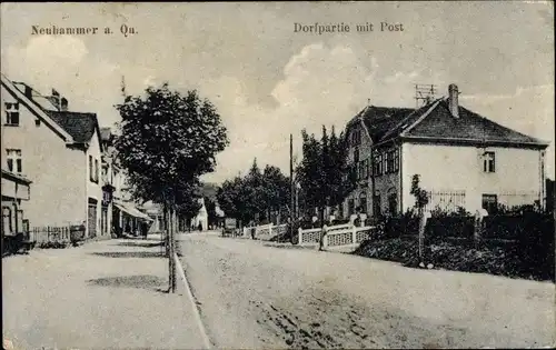 Ak Świętoszów Neuhammer am Queis Schlesien, Dorfpartie, Post