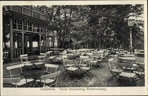 Ak Oosterbeek Renkum Gelderland, Uitspanning Westerbouwing, Terrasse