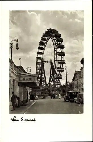 Ak Wien 2. Leopoldstadt, Prater, Riesenrad, Ton Kino