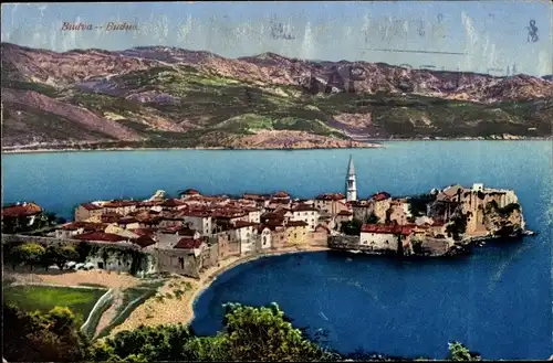 Ak Budva Montenegro, Gesamtansicht