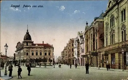 Ak Szeged Segedin Ungarn, Fekete sas utca