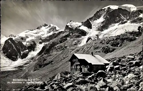 Ak Pontresina Kanton Graubünden Schweiz, Bovalhütte SAC, Bernina