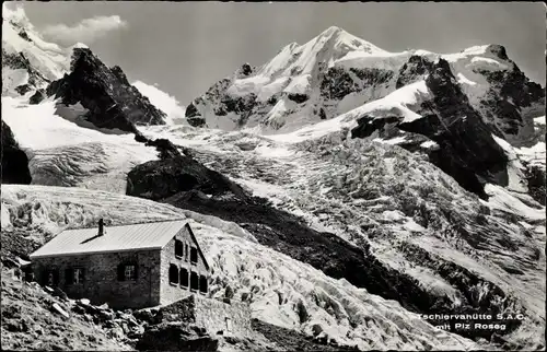 Ak Pontresina Kanton Graubünden Schweiz, Tschiervahütte SAC, Piz Roseg