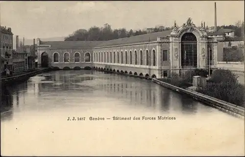 Ak Genève Genf Schweiz, Bâtiment des Forces Motrices