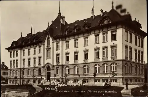 Ak Stadt Freiburg Schweiz, Etablissement Sanitaire