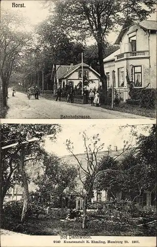 Ak Horst Schleswig Holstein, Hof Dannwisch, Bahnhofstraße