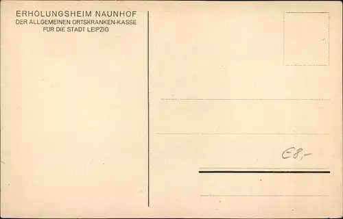 Ak Naunhof im Kreis Leipzig, Erholungsheim der allg. Ortskrankenkasse Leipzig